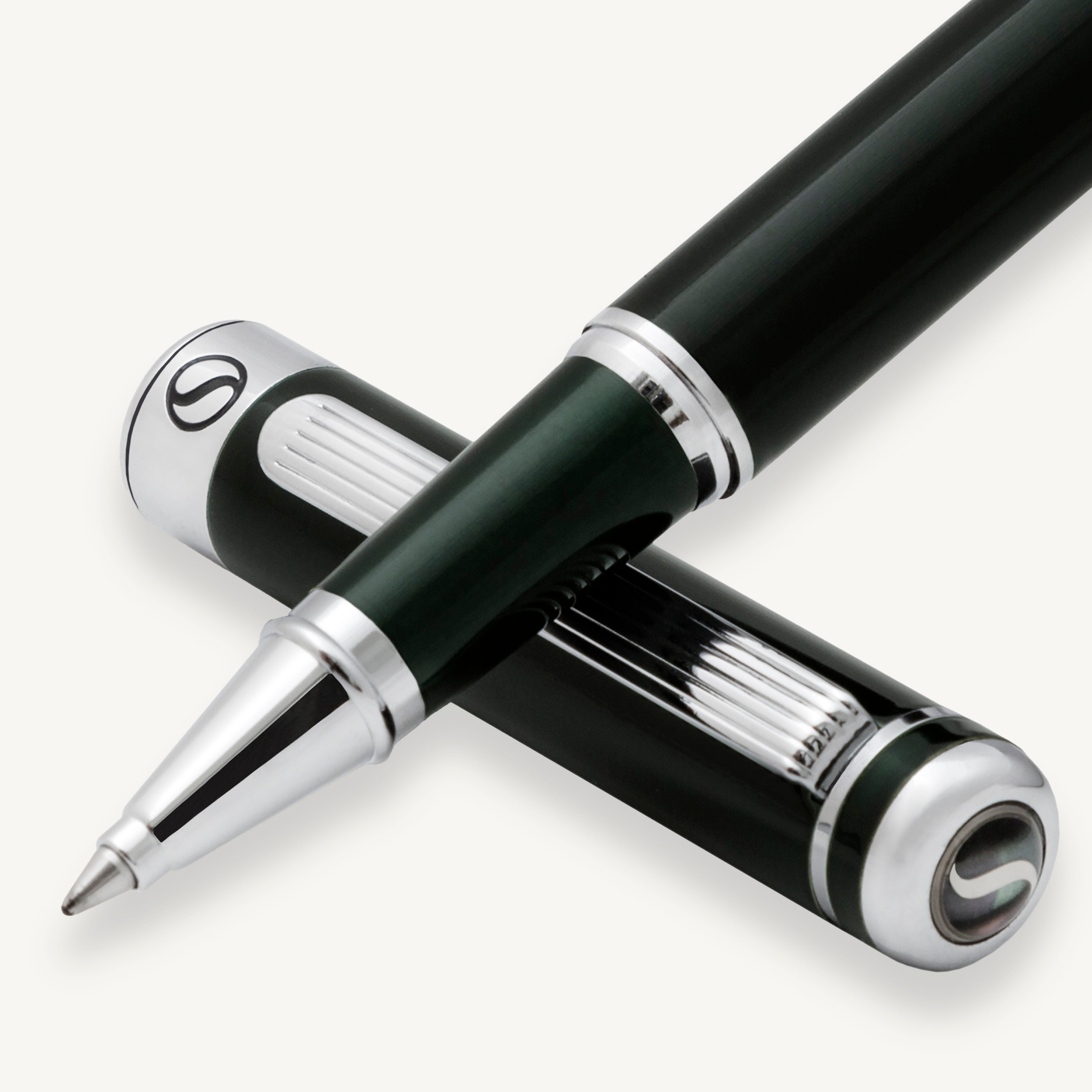 Classic Black Green Rollerball Pen