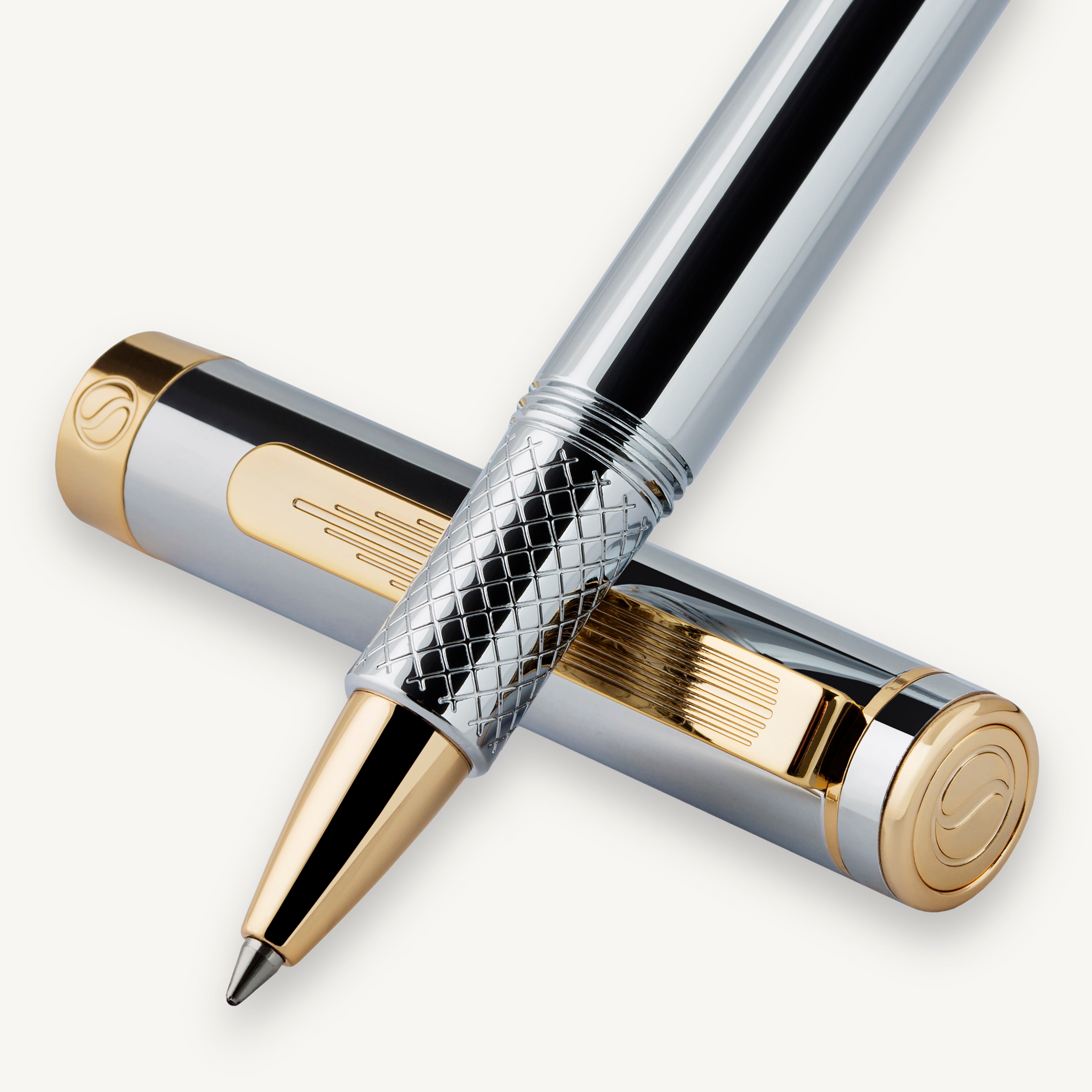 EDC Silver Gold Rollerball Pen