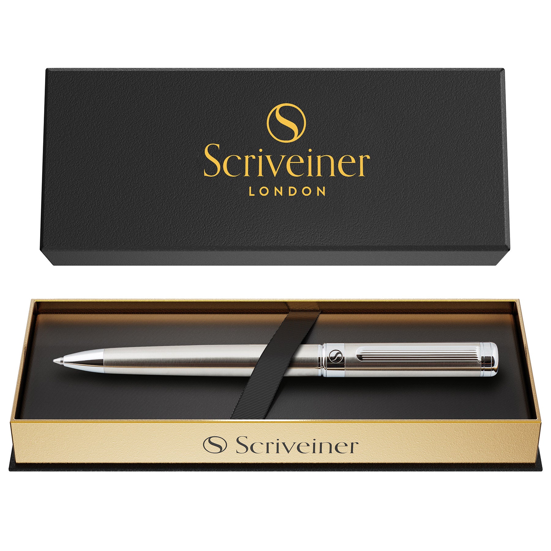 Scriveiner Classic Kugelschreiber aus Edelstahl