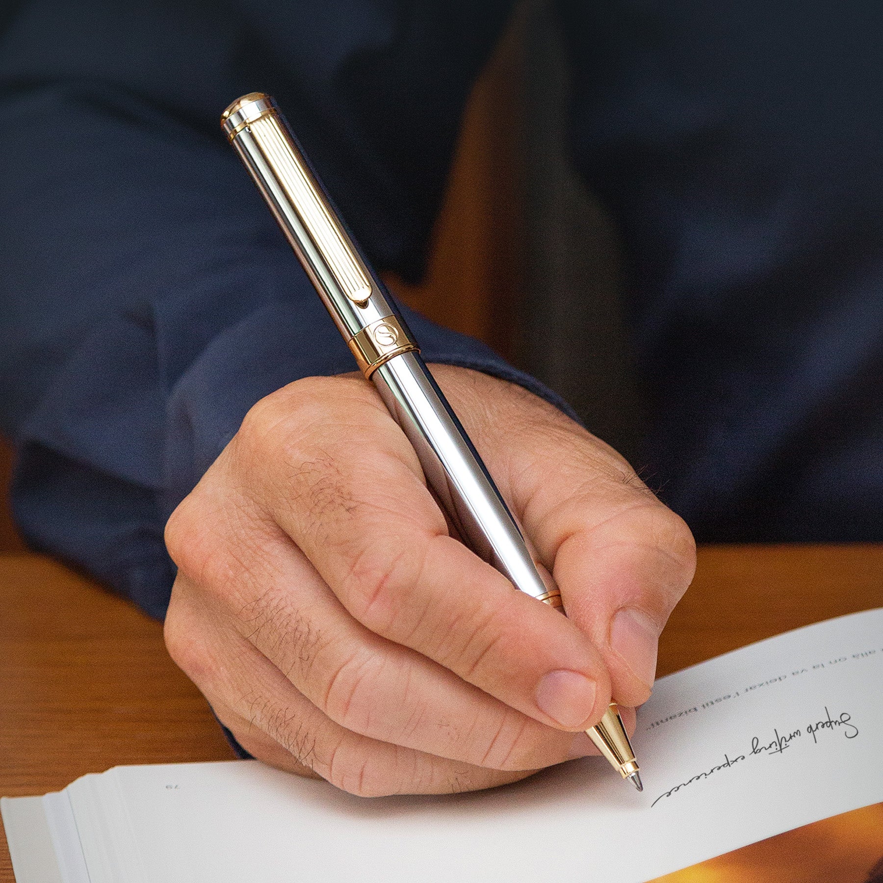 Classic Silver Chrome Rollerball Pen