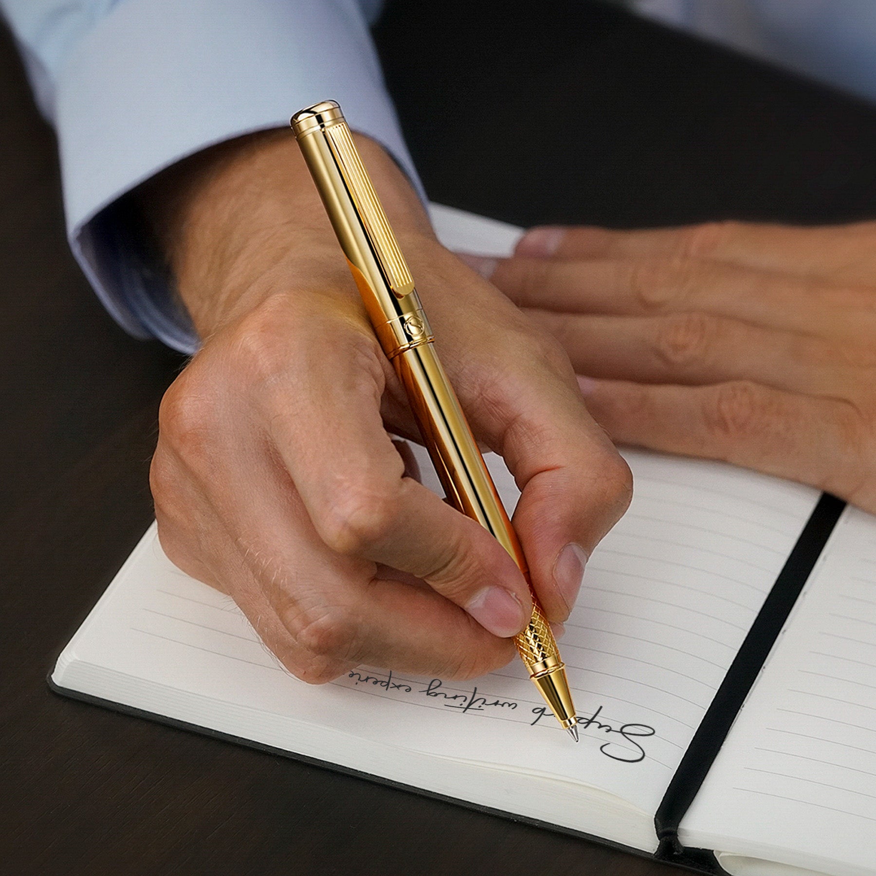 Scriveiner Klassischer Tintenroller in Gold