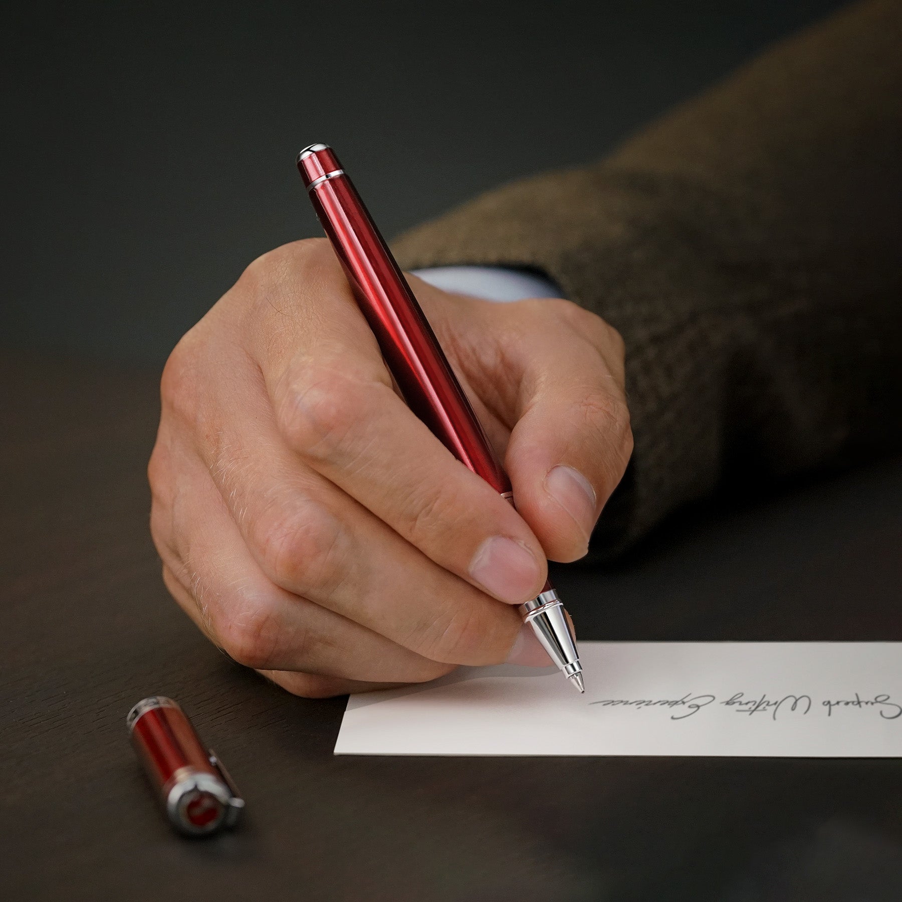 Classic Crimson Red Rollerball Pen