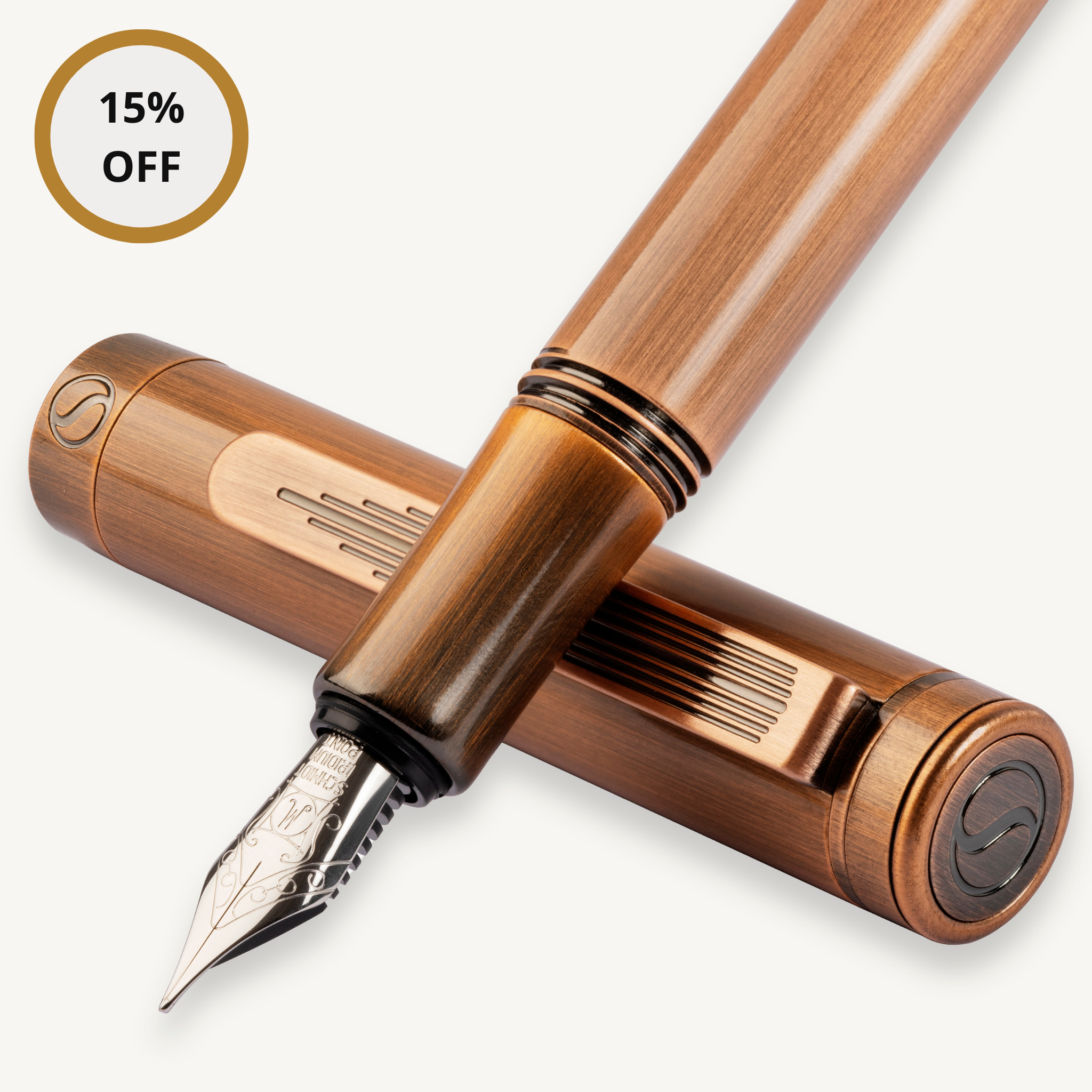 EDC Copper Fountain Pen - Medium Nib