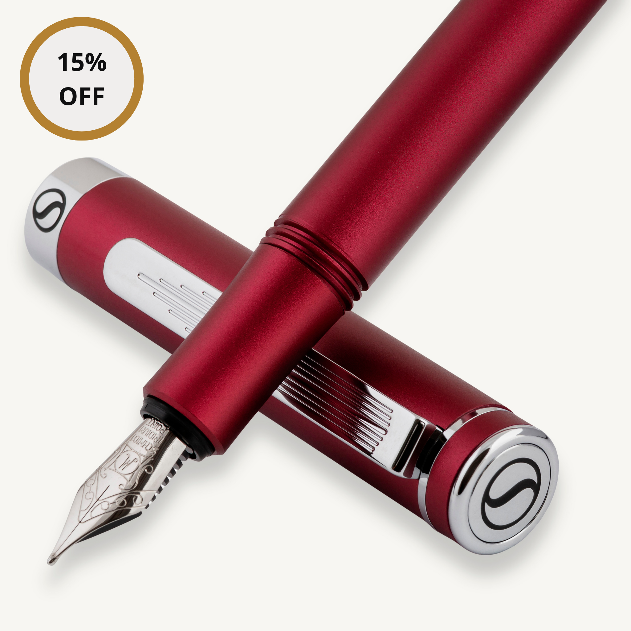EDC Matt Red Fountain Pen - Medium Nib