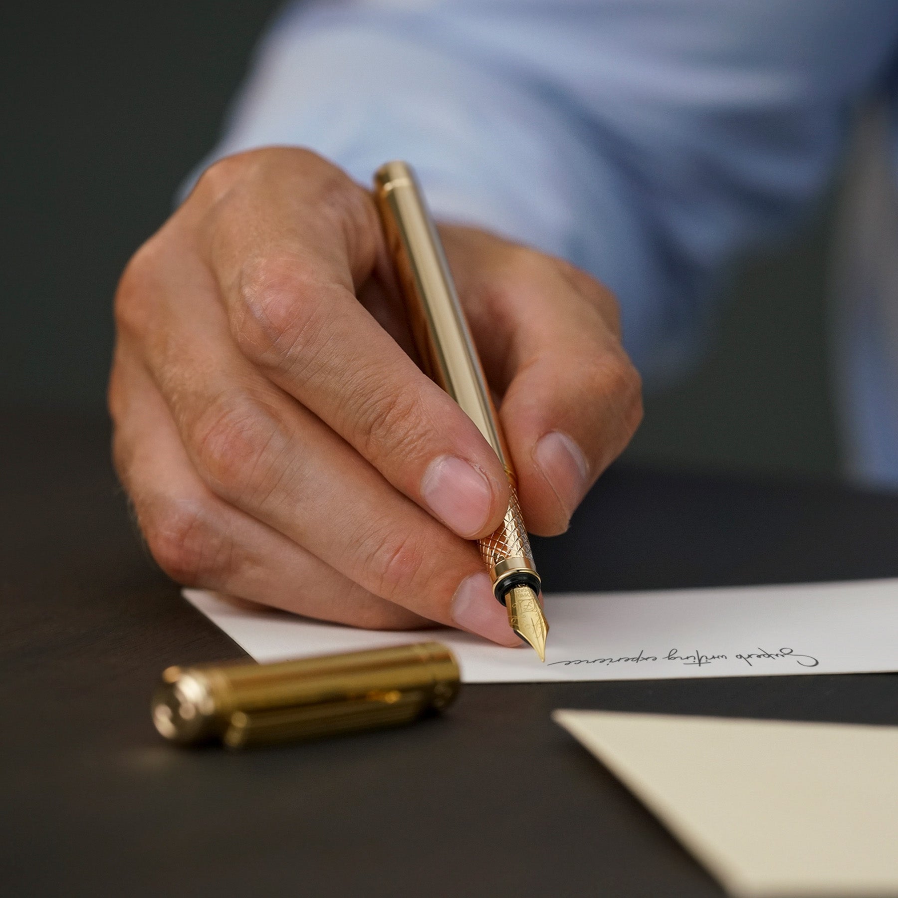 Scriveiner Classic Gold Füllfederhalter - Feine Feder