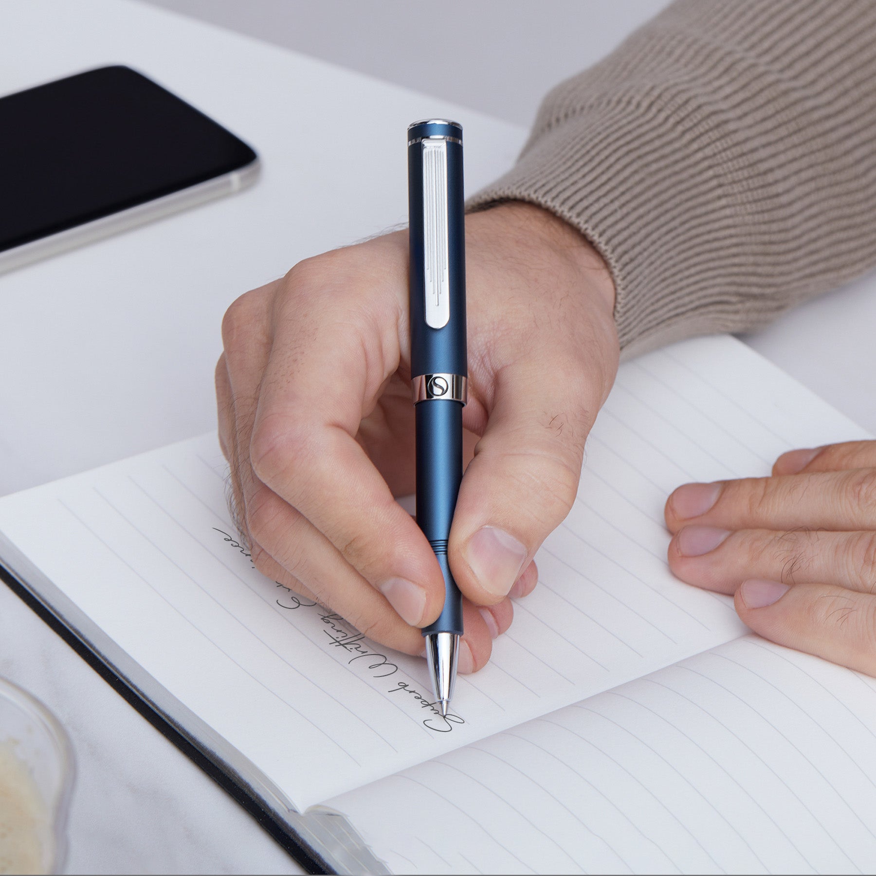 EDC Matt Blue Rollerball Pen