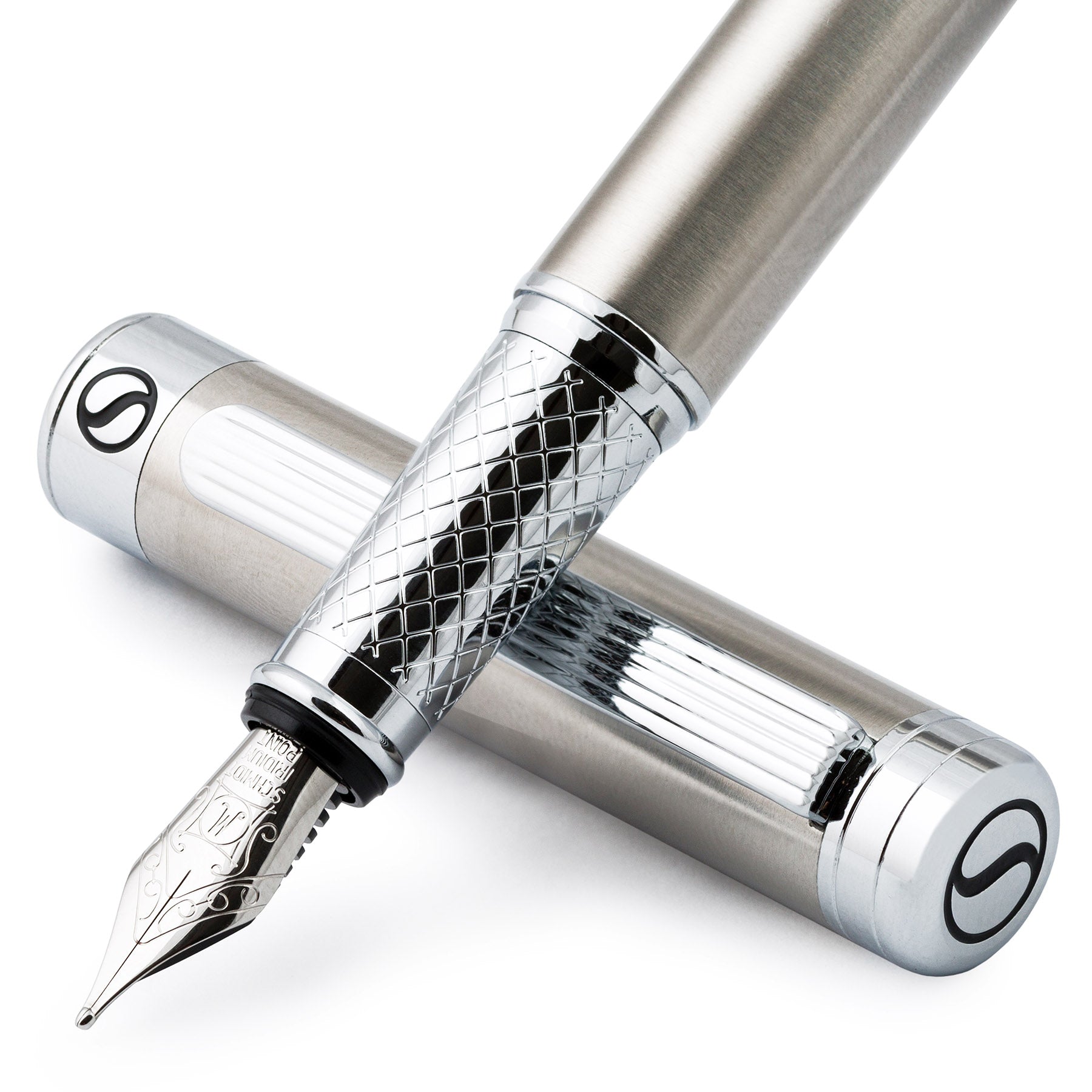 Scriveiner Classic Stainless Steel fountain Pen - Fine Nib