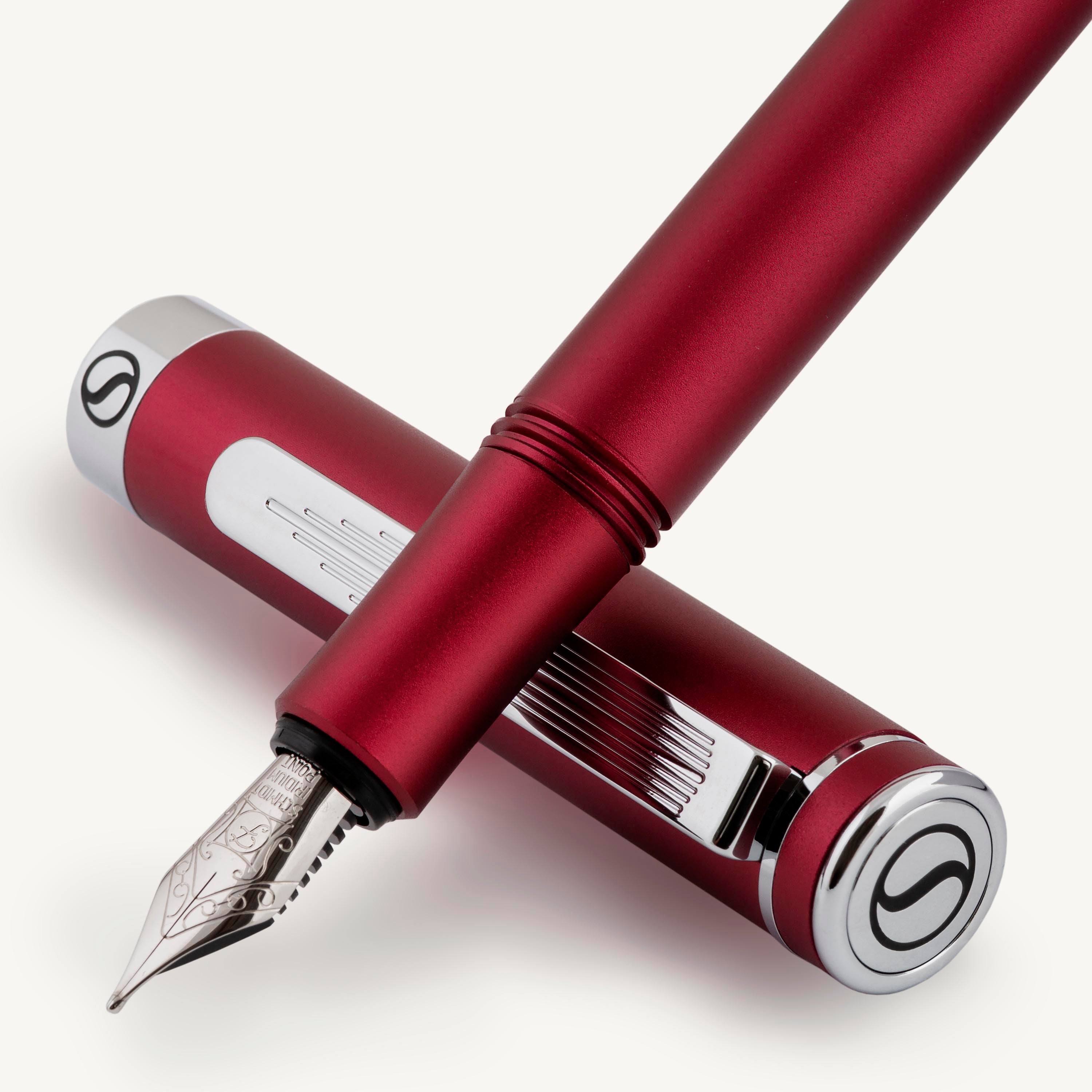 Scriveiner EDC Matt Red Fountain Pen - Fine Nib