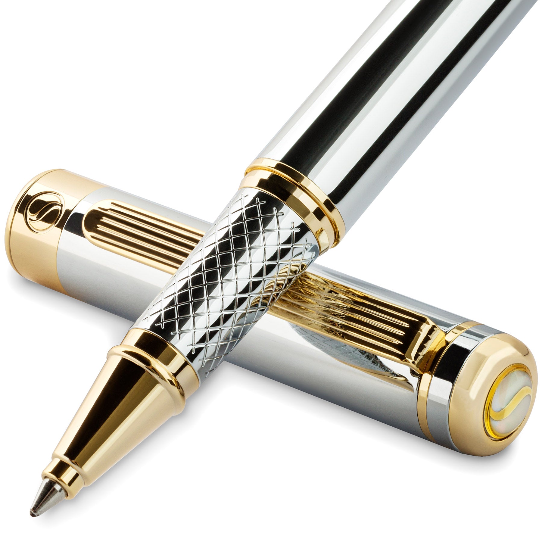 Scriveiner Classic Silver Chrome Rollerball Pen