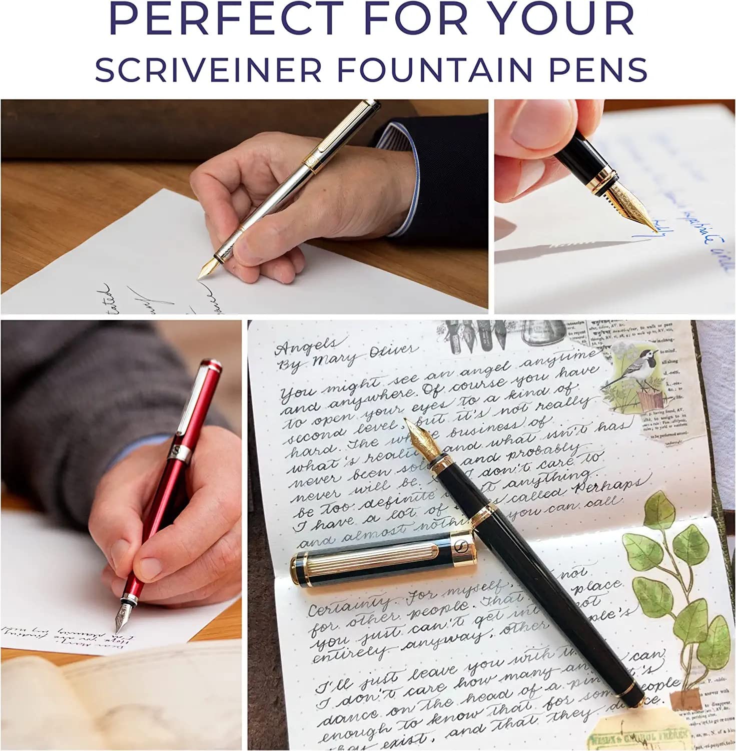 Scriveiner Tintenpatronen für Füllfederhalter, Schwarz, 20 internationale Standard-Tintenpatronen, hergestellt in Großbritannien