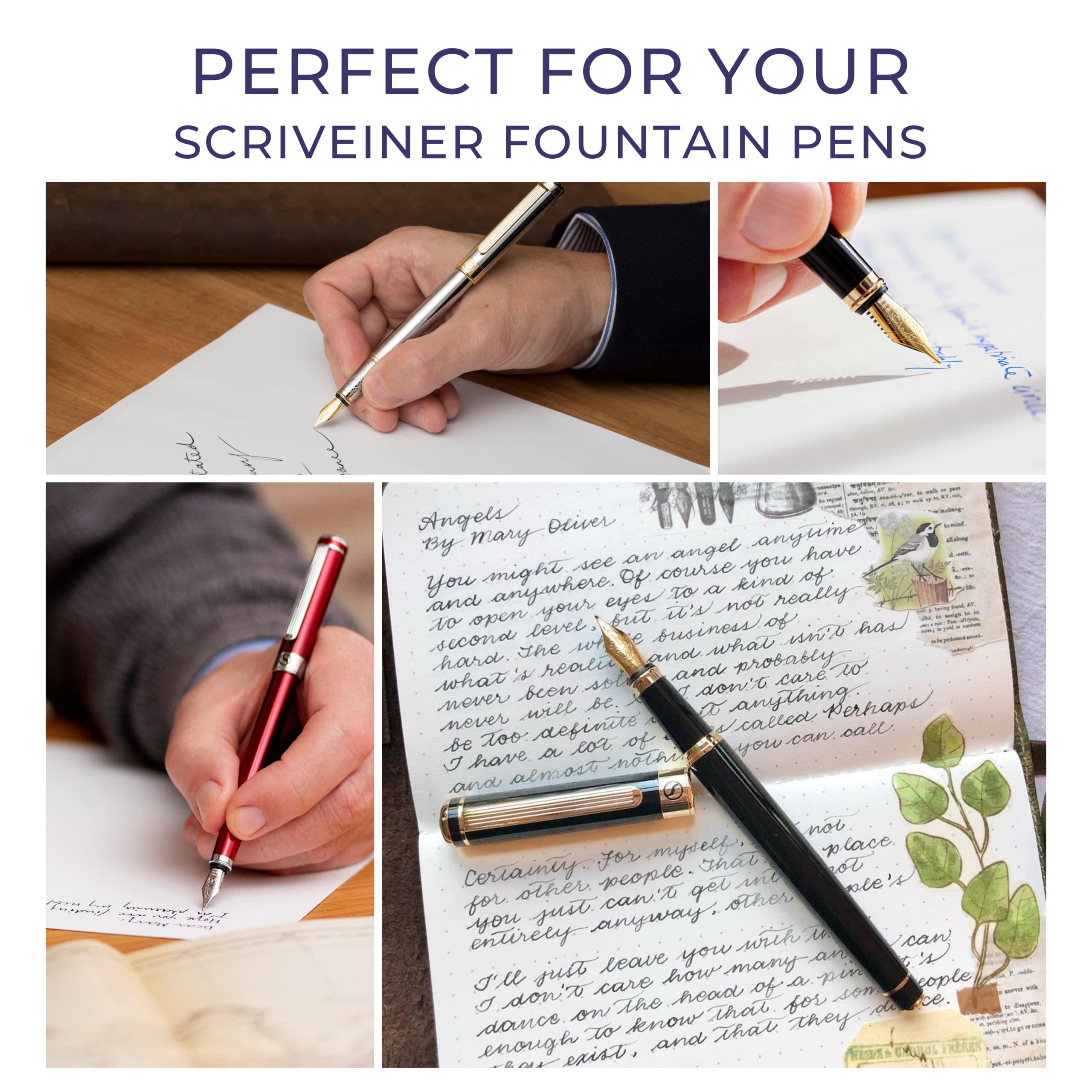 Scriveiner Blue Fountain Pen Ink Cartridges