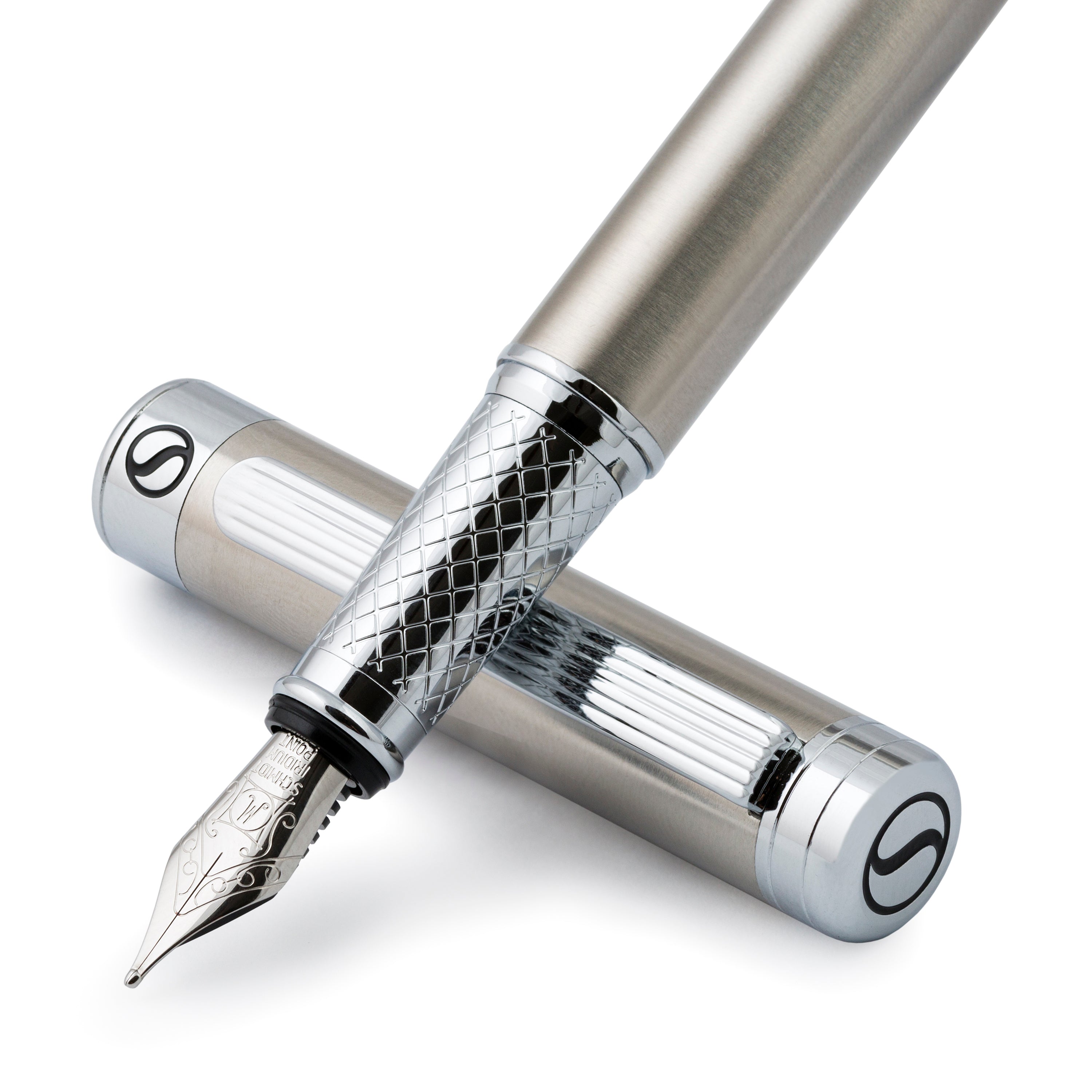 Classic Stainless Steel Fountain Pen - Medium Nib