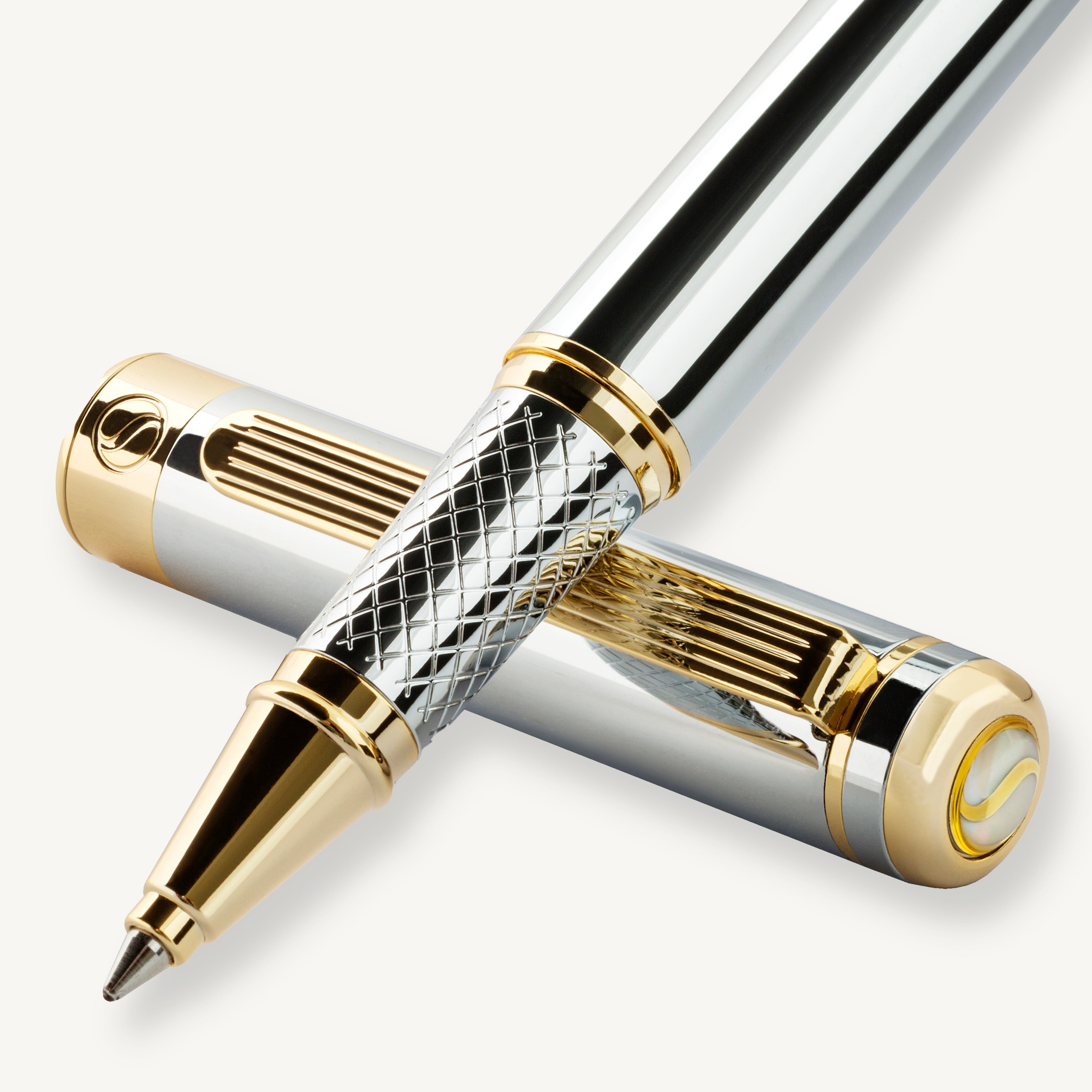 Scriveiner Klassischer Tintenroller in Silber-Chrom