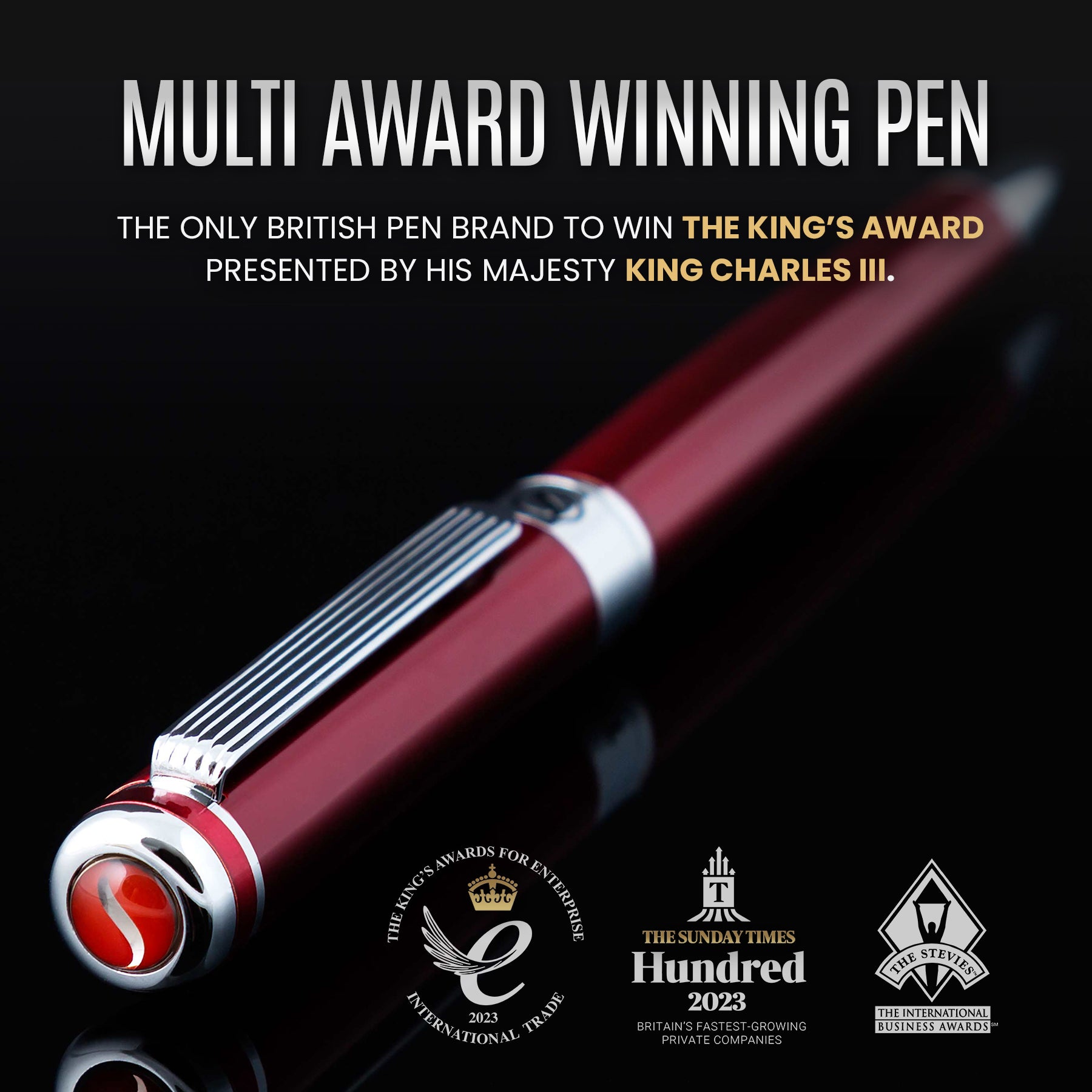 Scriveiner Classic Crimson Red ballpoint Pen