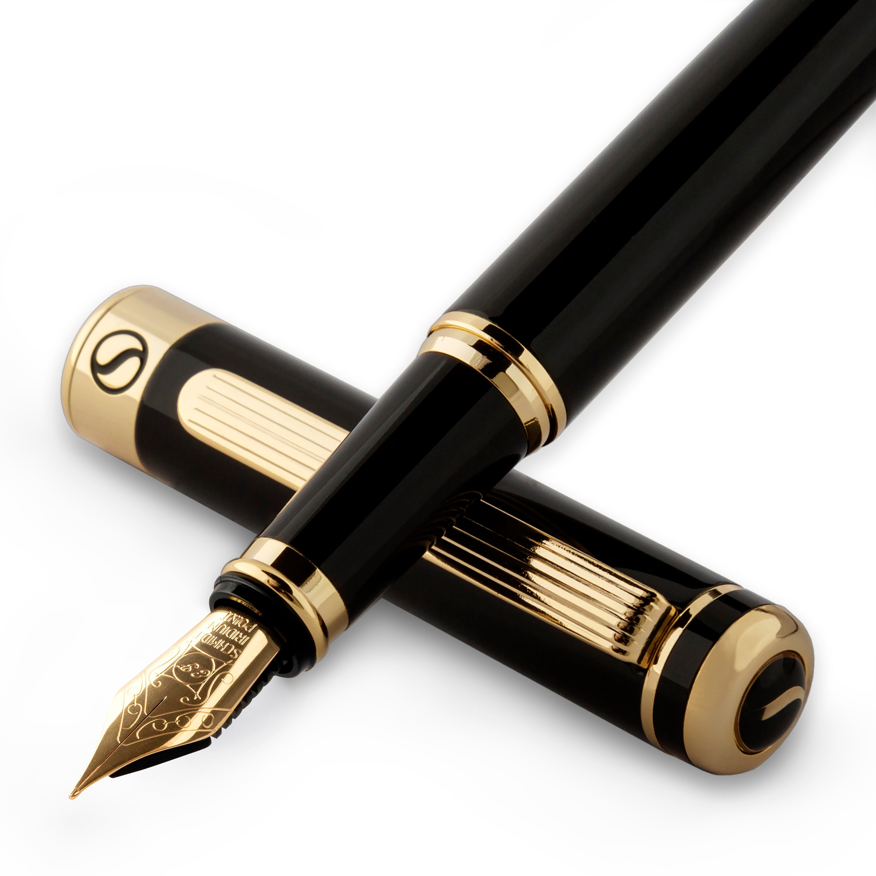 Scriveiner Classic Füllfederhalter in Schwarzlack, extrafeine Feder