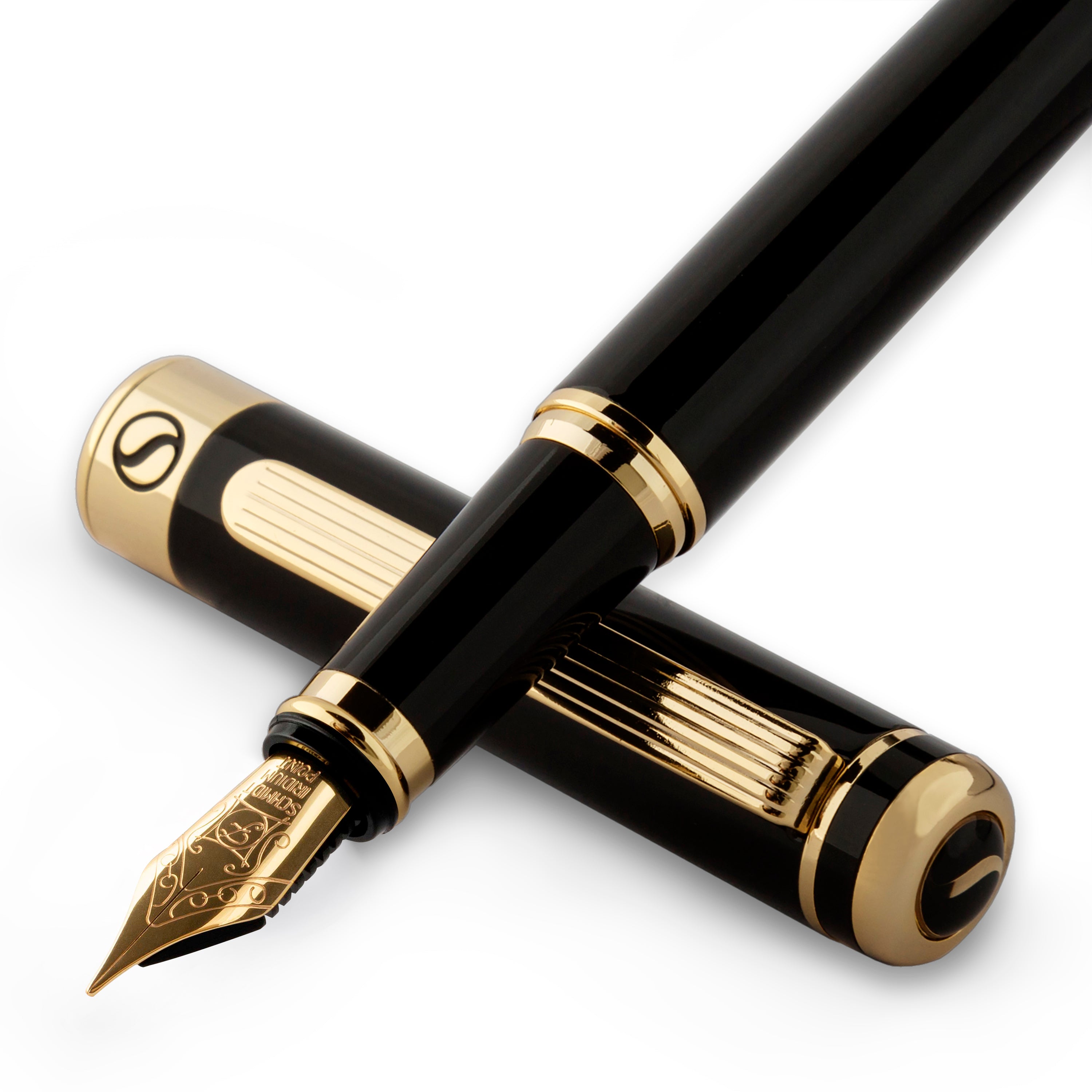 Scriveiner Classic Füllfederhalter in Schwarzlack, feine Feder