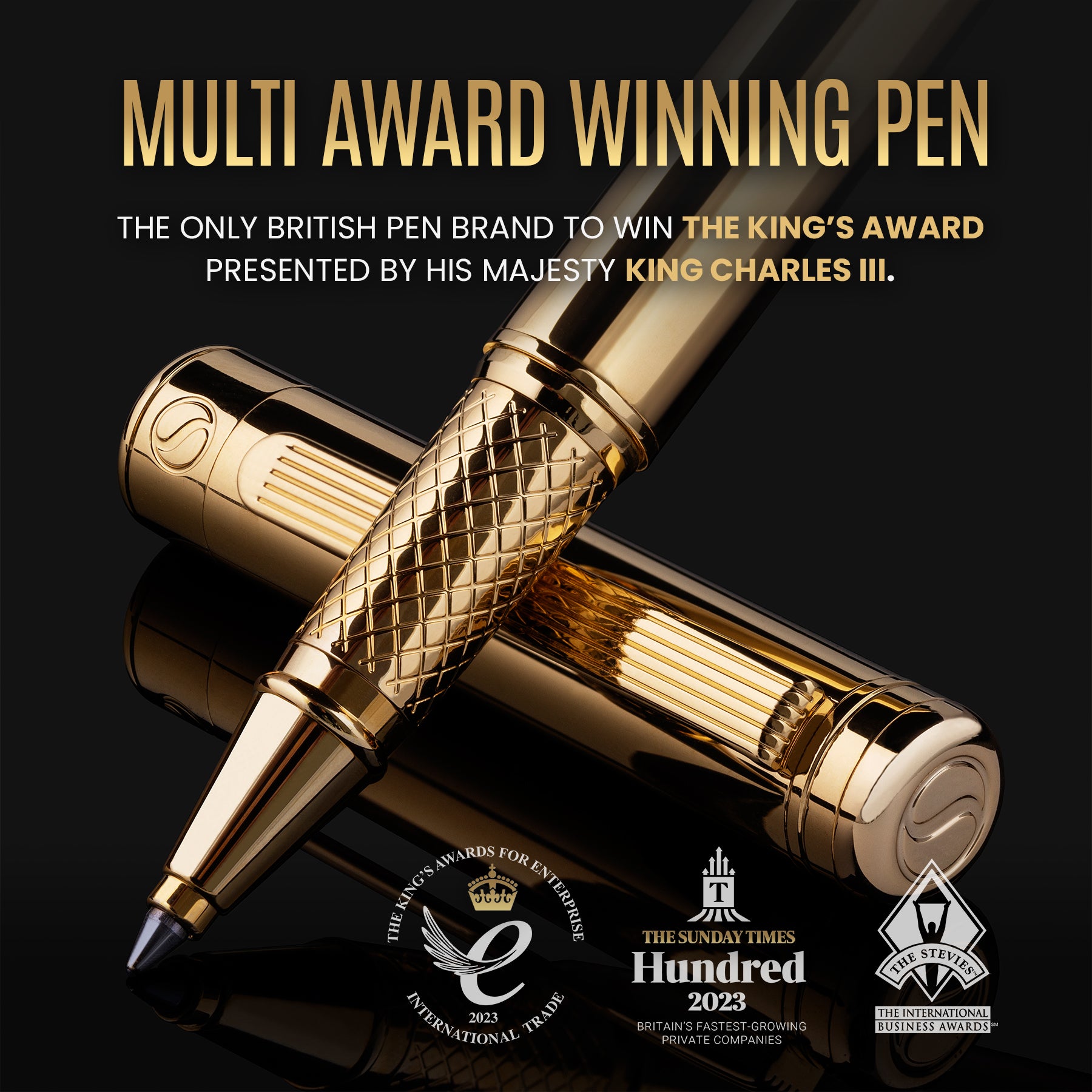 Scriveiner Classic Gold Rollerball Pen