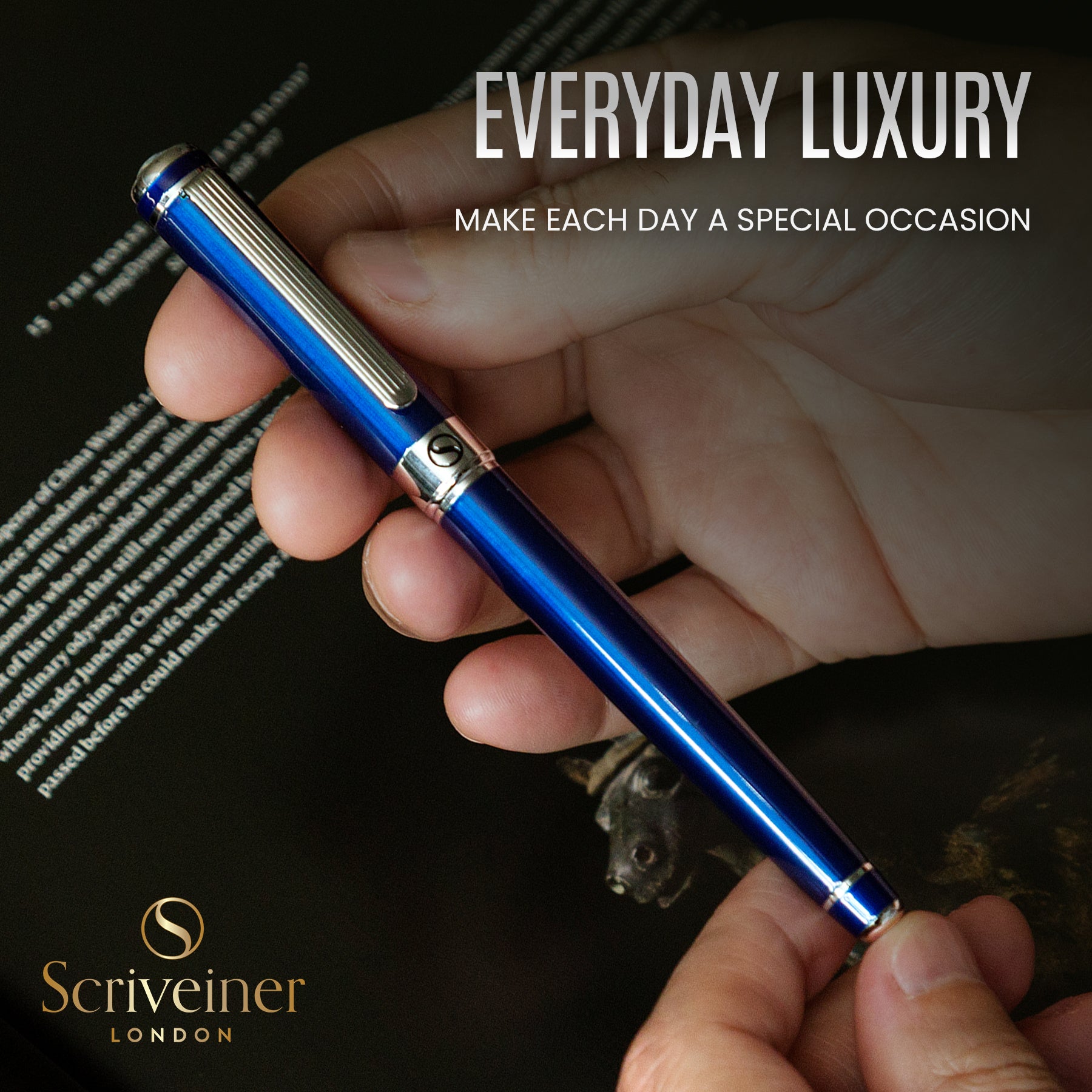 Scriveiner Classic Midnight Blue Rollerball Pen