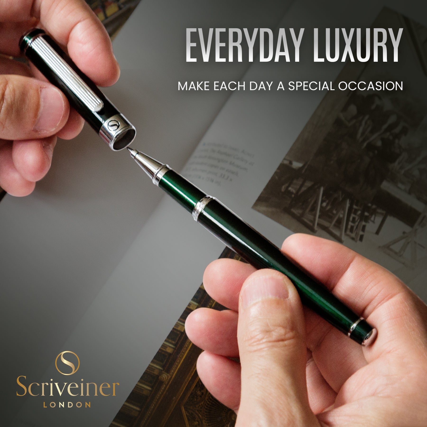 Scriveiner Classic British Racing Green Rollerball Pen